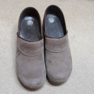 Sanita suede clogs